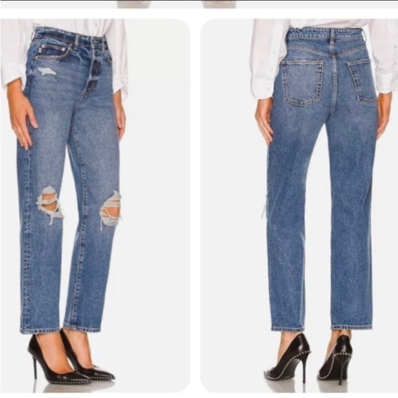 NWT Lovers + Friends Ryan High Rise Loose Straight Jeans Palm Canyon - Picture 2 of 12